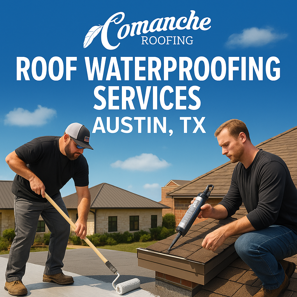 2 men doing roof water proofing service