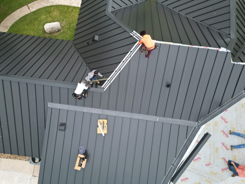 metal roof installation
