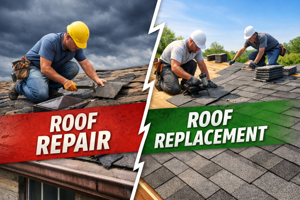 Roof Repair vs Roof Replacement in san marcos tx