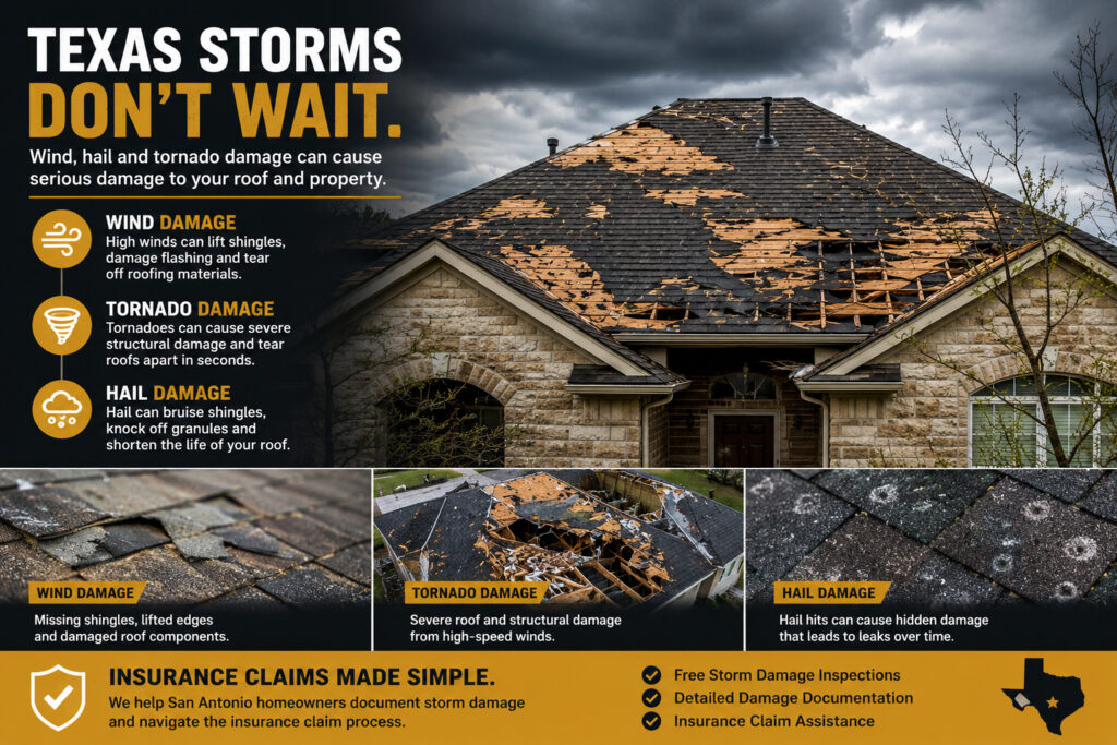 Storm damage to roofs and insurance